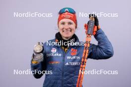 17.02.2024, Nove Mesto na Morave, Czechia (CZE): Janina Hettich-Walz (GER) - IBU World Championships Biathlon, medals, Nove Mesto na Morave (CZE). www.nordicfocus.com. © Manzoni/NordicFocus. Every downloaded picture is fee-liable.