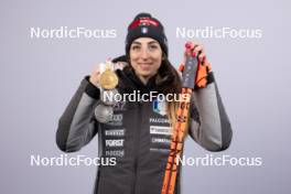 07.02.2024, Nove Mesto na Morave, Czechia (CZE): Lisa Vittozzi (ITA) - IBU World Championships Biathlon, medals, Nove Mesto na Morave (CZE). www.nordicfocus.com. © Manzoni/NordicFocus. Every downloaded picture is fee-liable.