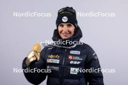 07.02.2024, Nove Mesto na Morave, Czechia (CZE): Julia Simon (FRA) - IBU World Championships Biathlon, medals, Nove Mesto na Morave (CZE). www.nordicfocus.com. © Manzoni/NordicFocus. Every downloaded picture is fee-liable.