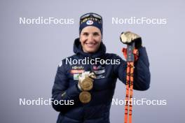 09.02.2024, Nove Mesto na Morave, Czechia (CZE): Julia Simon (FRA) - IBU World Championships Biathlon, medals, Nove Mesto na Morave (CZE). www.nordicfocus.com. © Manzoni/NordicFocus. Every downloaded picture is fee-liable.