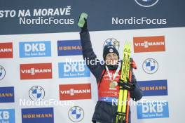 11.02.2024, Nove Mesto na Morave, Czechia (CZE): Justine Braisaz-Bouchet (FRA) - IBU World Championships Biathlon, medals, Nove Mesto na Morave (CZE). www.nordicfocus.com. © Thibaut/NordicFocus. Every downloaded picture is fee-liable.