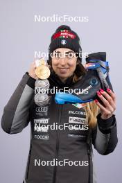 07.02.2024, Nove Mesto na Morave, Czechia (CZE): Lisa Vittozzi (ITA) - IBU World Championships Biathlon, medals, Nove Mesto na Morave (CZE). www.nordicfocus.com. © Manzoni/NordicFocus. Every downloaded picture is fee-liable.