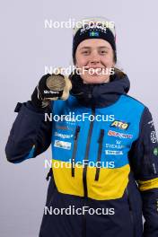 07.02.2024, Nove Mesto na Morave, Czechia (CZE): Elvira Oeberg (SWE) - IBU World Championships Biathlon, medals, Nove Mesto na Morave (CZE). www.nordicfocus.com. © Manzoni/NordicFocus. Every downloaded picture is fee-liable.