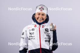 07.02.2024, Nove Mesto na Morave, Czechia (CZE): Ingrid Landmark Tandrevold (NOR) - IBU World Championships Biathlon, medals, Nove Mesto na Morave (CZE). www.nordicfocus.com. © Manzoni/NordicFocus. Every downloaded picture is fee-liable.