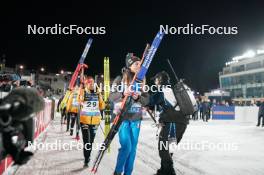 13.02.2024, Nove Mesto na Morave, Czechia (CZE): Janina Hettich-Walz (GER), Lisa Vittozzi (ITA), (l-r) - IBU World Championships Biathlon, medals, Nove Mesto na Morave (CZE). www.nordicfocus.com. © Thibaut/NordicFocus. Every downloaded picture is fee-liable.