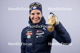 09.02.2024, Nove Mesto na Morave, Czechia (CZE): Julia Simon (FRA) - IBU World Championships Biathlon, medals, Nove Mesto na Morave (CZE). www.nordicfocus.com. © Manzoni/NordicFocus. Every downloaded picture is fee-liable.