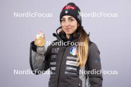 07.02.2024, Nove Mesto na Morave, Czechia (CZE): Lisa Vittozzi (ITA) - IBU World Championships Biathlon, medals, Nove Mesto na Morave (CZE). www.nordicfocus.com. © Manzoni/NordicFocus. Every downloaded picture is fee-liable.