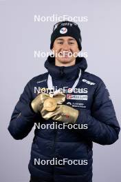 07.02.2024, Nove Mesto na Morave, Czechia (CZE): Eric Perrot (FRA) - IBU World Championships Biathlon, medals, Nove Mesto na Morave (CZE). www.nordicfocus.com. © Manzoni/NordicFocus. Every downloaded picture is fee-liable.