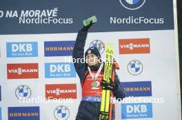 11.02.2024, Nove Mesto na Morave, Czechia (CZE): Justine Braisaz-Bouchet (FRA) - IBU World Championships Biathlon, medals, Nove Mesto na Morave (CZE). www.nordicfocus.com. © Thibaut/NordicFocus. Every downloaded picture is fee-liable.