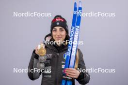 07.02.2024, Nove Mesto na Morave, Czechia (CZE): Lisa Vittozzi (ITA) - IBU World Championships Biathlon, medals, Nove Mesto na Morave (CZE). www.nordicfocus.com. © Manzoni/NordicFocus. Every downloaded picture is fee-liable.