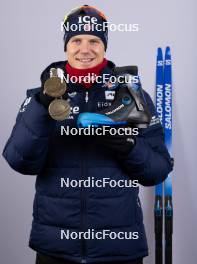 11.02.2024, Nove Mesto na Morave, Czechia (CZE): Vetle Sjaastad Christiansen (NOR) - IBU World Championships Biathlon, medals, Nove Mesto na Morave (CZE). www.nordicfocus.com. © Manzoni/NordicFocus. Every downloaded picture is fee-liable.