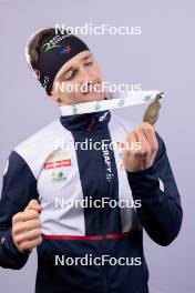 17.02.2024, Nove Mesto na Morave, Czechia (CZE): Fabien Claude (FRA) - IBU World Championships Biathlon, medals, Nove Mesto na Morave (CZE). www.nordicfocus.com. © Manzoni/NordicFocus. Every downloaded picture is fee-liable.