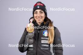 07.02.2024, Nove Mesto na Morave, Czechia (CZE): Lisa Vittozzi (ITA) - IBU World Championships Biathlon, medals, Nove Mesto na Morave (CZE). www.nordicfocus.com. © Manzoni/NordicFocus. Every downloaded picture is fee-liable.