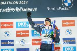 07.02.2024, Nove Mesto na Morave, Czechia (CZE): Vetle Sjaastad Christiansen (NOR) - IBU World Championships Biathlon, medals, Nove Mesto na Morave (CZE). www.nordicfocus.com. © Thibaut/NordicFocus. Every downloaded picture is fee-liable.