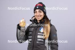 07.02.2024, Nove Mesto na Morave, Czechia (CZE): Lisa Vittozzi (ITA) - IBU World Championships Biathlon, medals, Nove Mesto na Morave (CZE). www.nordicfocus.com. © Manzoni/NordicFocus. Every downloaded picture is fee-liable.