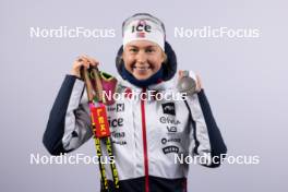 07.02.2024, Nove Mesto na Morave, Czechia (CZE): Ingrid Landmark Tandrevold (NOR) - IBU World Championships Biathlon, medals, Nove Mesto na Morave (CZE). www.nordicfocus.com. © Manzoni/NordicFocus. Every downloaded picture is fee-liable.