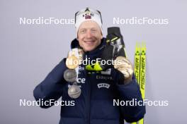 11.02.2024, Nove Mesto na Morave, Czechia (CZE): Johannes Thingnes Boe (NOR) - IBU World Championships Biathlon, medals, Nove Mesto na Morave (CZE). www.nordicfocus.com. © Manzoni/NordicFocus. Every downloaded picture is fee-liable.