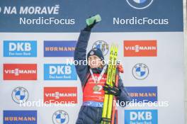 07.02.2024, Nove Mesto na Morave, Czechia (CZE): Justine Braisaz-Bouchet (FRA) - IBU World Championships Biathlon, medals, Nove Mesto na Morave (CZE). www.nordicfocus.com. © Thibaut/NordicFocus. Every downloaded picture is fee-liable.