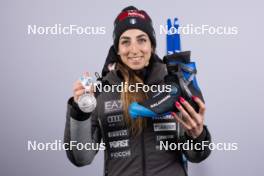 11.02.2024, Nove Mesto na Morave, Czechia (CZE): Lisa Vittozzi (ITA) - IBU World Championships Biathlon, medals, Nove Mesto na Morave (CZE). www.nordicfocus.com. © Manzoni/NordicFocus. Every downloaded picture is fee-liable.