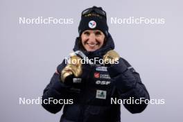 07.02.2024, Nove Mesto na Morave, Czechia (CZE): Julia Simon (FRA) - IBU World Championships Biathlon, medals, Nove Mesto na Morave (CZE). www.nordicfocus.com. © Manzoni/NordicFocus. Every downloaded picture is fee-liable.