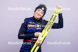 17.02.2024, Nove Mesto na Morave, Czechia (CZE): Lou Jeanmonnot (FRA) - IBU World Championships Biathlon, medals, Nove Mesto na Morave (CZE). www.nordicfocus.com. © Manzoni/NordicFocus. Every downloaded picture is fee-liable.