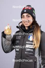 07.02.2024, Nove Mesto na Morave, Czechia (CZE): Lisa Vittozzi (ITA) - IBU World Championships Biathlon, medals, Nove Mesto na Morave (CZE). www.nordicfocus.com. © Manzoni/NordicFocus. Every downloaded picture is fee-liable.