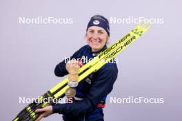 17.02.2024, Nove Mesto na Morave, Czechia (CZE): Justine Braisaz-Bouchet (FRA) - IBU World Championships Biathlon, medals, Nove Mesto na Morave (CZE). www.nordicfocus.com. © Manzoni/NordicFocus. Every downloaded picture is fee-liable.