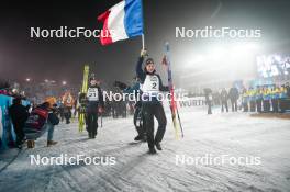 07.02.2024, Nove Mesto na Morave, Czechia (CZE): Justine Braisaz-Bouchet (FRA), Julia Simon (FRA), (l-r) - IBU World Championships Biathlon, medals, Nove Mesto na Morave (CZE). www.nordicfocus.com. © Thibaut/NordicFocus. Every downloaded picture is fee-liable.