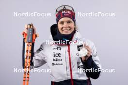 07.02.2024, Nove Mesto na Morave, Czechia (CZE): Karoline Offigstad Knotten (NOR) - IBU World Championships Biathlon, medals, Nove Mesto na Morave (CZE). www.nordicfocus.com. © Manzoni/NordicFocus. Every downloaded picture is fee-liable.