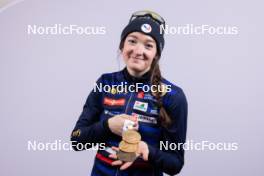 17.02.2024, Nove Mesto na Morave, Czechia (CZE): Lou Jeanmonnot (FRA) - IBU World Championships Biathlon, medals, Nove Mesto na Morave (CZE). www.nordicfocus.com. © Manzoni/NordicFocus. Every downloaded picture is fee-liable.