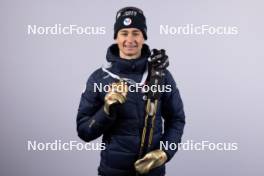 07.02.2024, Nove Mesto na Morave, Czechia (CZE): Eric Perrot (FRA) - IBU World Championships Biathlon, medals, Nove Mesto na Morave (CZE). www.nordicfocus.com. © Manzoni/NordicFocus. Every downloaded picture is fee-liable.