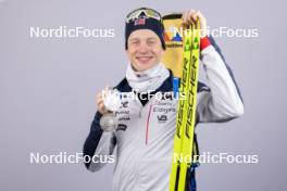 14.02.2024, Nove Mesto na Morave, Czechia (CZE): Tarjei Boe (NOR) - IBU World Championships Biathlon, medals, Nove Mesto na Morave (CZE). www.nordicfocus.com. © Manzoni/NordicFocus. Every downloaded picture is fee-liable.