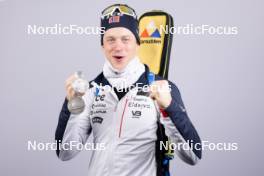 14.02.2024, Nove Mesto na Morave, Czechia (CZE): Tarjei Boe (NOR) - IBU World Championships Biathlon, medals, Nove Mesto na Morave (CZE). www.nordicfocus.com. © Manzoni/NordicFocus. Every downloaded picture is fee-liable.