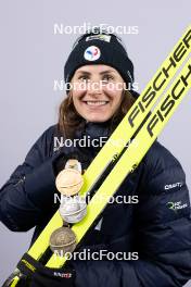 11.02.2024, Nove Mesto na Morave, Czechia (CZE): Justine Braisaz-Bouchet (FRA) - IBU World Championships Biathlon, medals, Nove Mesto na Morave (CZE). www.nordicfocus.com. © Manzoni/NordicFocus. Every downloaded picture is fee-liable.