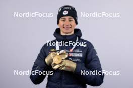 07.02.2024, Nove Mesto na Morave, Czechia (CZE): Eric Perrot (FRA) - IBU World Championships Biathlon, medals, Nove Mesto na Morave (CZE). www.nordicfocus.com. © Manzoni/NordicFocus. Every downloaded picture is fee-liable.