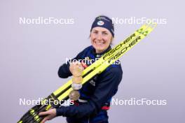 17.02.2024, Nove Mesto na Morave, Czechia (CZE): Justine Braisaz-Bouchet (FRA) - IBU World Championships Biathlon, medals, Nove Mesto na Morave (CZE). www.nordicfocus.com. © Manzoni/NordicFocus. Every downloaded picture is fee-liable.