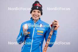 07.02.2024, Nove Mesto na Morave, Czechia (CZE): Tommaso Giacomel (ITA) - IBU World Championships Biathlon, medals, Nove Mesto na Morave (CZE). www.nordicfocus.com. © Manzoni/NordicFocus. Every downloaded picture is fee-liable.