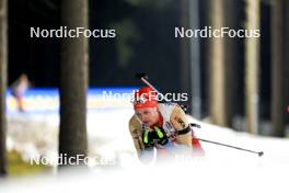 07.02.2024, Nove Mesto na Morave, Czechia (CZE): Sebastian Stalder (SUI) - IBU World Championships Biathlon, mixed relay, Nove Mesto na Morave (CZE). www.nordicfocus.com. © Manzoni/NordicFocus. Every downloaded picture is fee-liable.