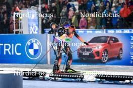 07.02.2024, Nove Mesto na Morave, Czechia (CZE): Franziska Preuss (GER), Philipp Nawrath (GER), (l-r) - IBU World Championships Biathlon, mixed relay, Nove Mesto na Morave (CZE). www.nordicfocus.com. © Manzoni/NordicFocus. Every downloaded picture is fee-liable.