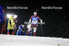 11.02.2024, Nove Mesto na Morave, Czechia (CZE): Andrejs Rastorgujevs (LAT) - IBU World Championships Biathlon, pursuit men, Nove Mesto na Morave (CZE). www.nordicfocus.com. © Manzoni/NordicFocus. Every downloaded picture is fee-liable.