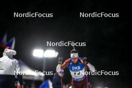 11.02.2024, Nove Mesto na Morave, Czechia (CZE): Andrejs Rastorgujevs (LAT) - IBU World Championships Biathlon, pursuit men, Nove Mesto na Morave (CZE). www.nordicfocus.com. © Manzoni/NordicFocus. Every downloaded picture is fee-liable.