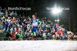 11.02.2024, Nove Mesto na Morave, Czechia (CZE): Anton Vidmar (SLO) - IBU World Championships Biathlon, pursuit men, Nove Mesto na Morave (CZE). www.nordicfocus.com. © Manzoni/NordicFocus. Every downloaded picture is fee-liable.