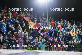 11.02.2024, Nove Mesto na Morave, Czechia (CZE): Johannes Thingnes Boe (NOR) - IBU World Championships Biathlon, pursuit men, Nove Mesto na Morave (CZE). www.nordicfocus.com. © Manzoni/NordicFocus. Every downloaded picture is fee-liable.