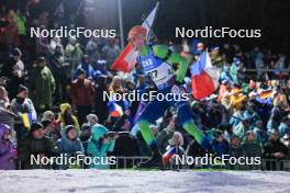 11.02.2024, Nove Mesto na Morave, Czechia (CZE): Jakov Fak (SLO) - IBU World Championships Biathlon, pursuit men, Nove Mesto na Morave (CZE). www.nordicfocus.com. © Manzoni/NordicFocus. Every downloaded picture is fee-liable.