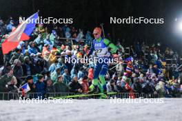 11.02.2024, Nove Mesto na Morave, Czechia (CZE): Jakov Fak (SLO) - IBU World Championships Biathlon, pursuit men, Nove Mesto na Morave (CZE). www.nordicfocus.com. © Manzoni/NordicFocus. Every downloaded picture is fee-liable.