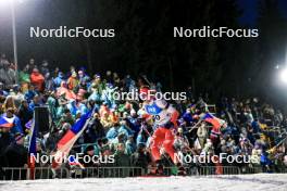 11.02.2024, Nove Mesto na Morave, Czechia (CZE): Konrad Badacz (POL) - IBU World Championships Biathlon, pursuit men, Nove Mesto na Morave (CZE). www.nordicfocus.com. © Manzoni/NordicFocus. Every downloaded picture is fee-liable.