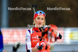 11.02.2024, Nove Mesto na Morave, Czechia (CZE): Ekaterina Avvakumova (KOR) - IBU World Championships Biathlon, pursuit women, Nove Mesto na Morave (CZE). www.nordicfocus.com. © Manzoni/NordicFocus. Every downloaded picture is fee-liable.