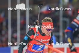 17.02.2024, Nove Mesto na Morave, Czechia (CZE): Benedikt Doll (GER) - IBU World Championships Biathlon, relay men, Nove Mesto na Morave (CZE). www.nordicfocus.com. © Manzoni/NordicFocus. Every downloaded picture is fee-liable.