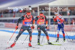 17.02.2024, Nove Mesto na Morave, Czechia (CZE): Benedikt Doll (GER) - IBU World Championships Biathlon, relay men, Nove Mesto na Morave (CZE). www.nordicfocus.com. © Manzoni/NordicFocus. Every downloaded picture is fee-liable.