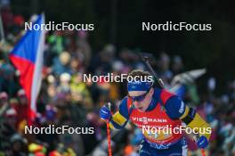 17.02.2024, Nove Mesto na Morave, Czechia (CZE): Martin Ponsiluoma (SWE) - IBU World Championships Biathlon, relay men, Nove Mesto na Morave (CZE). www.nordicfocus.com. © Thibaut/NordicFocus. Every downloaded picture is fee-liable.